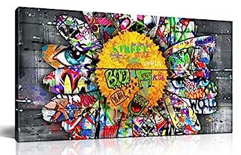 【中古】【輸入品・未使用】SIXTTART イエローフラワーウォールデコレーション リビングルーム用 グラフィティキャンバスウォールアート ダイニングルーム用 すぐに掛けられ｜スカイマーケットプラス 44,650円