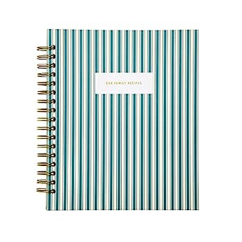 【中古】【輸入品・未使用】Promptly Journals, Our Family Recipes Journal (ストライプリネン) - 速やかレシピブック 料理本