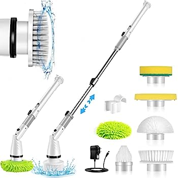 【中古】【輸入品・未使用】電動スピンスクラバー パワーブラシスクラバー バスタブスクラバー 格納式電動クリーニングブラシ (ホワイト)|スカイマーケットプラス
