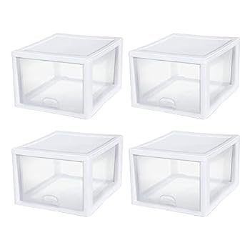【中古】【インポート品・未当てはめる】Sterilite 2310-4 27クオート 26リッター スタッキング抽き出し (4個容器に並べる)