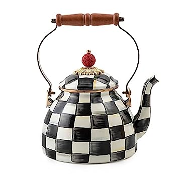 【中古】【輸入品・未使用】MacKenzie-Childs Courtly Check Enamel Tea Kettle 2 Quart by MacKenzie-Childs