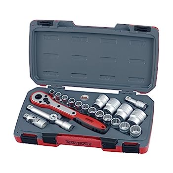 【中古】【輸入品・未使用】Teng Tools 21ピース 1/2インチドライブ 12ポイント メトリック レギュラー/浅いソケットセット (10mm - 32mm) - T1221