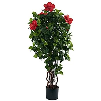 【中古】【輸入品・未使用】Nearly Natural 5410 4’ Hibiscus Tree