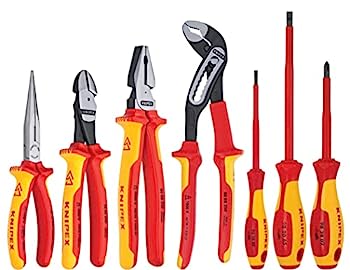 【中古】【インポート品・未当て嵌める】Knipex 9K 98 98 27 US 1000V ペンチと１番ウッド物の具仕掛ける ナイロン合財袋入り口・入口 (7個) 花・ガーデン・DIY-その他