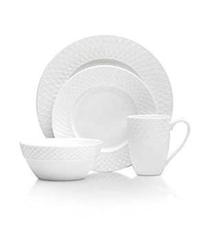 【中古】【輸入品・未使用】Mikasa Trellis ディナーウェア16点セット 4人用 ホワイト