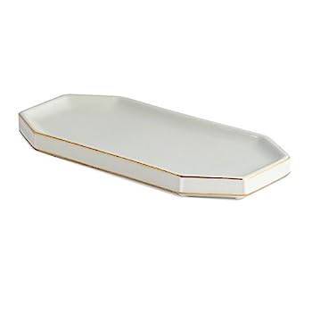 【中古】【インポート品・未当て嵌める】(Tray) - Tray, Kassatex St. Honore Bath Accessories Porcelain