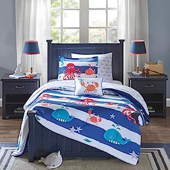 【中古】【輸入品・未使用】(Full, Blue) - Mi Zone Kids Sealife Complete Bed and Sheet Set Blue Full｜スカイマーケットプラス