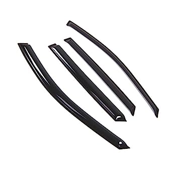 【中古】【輸入品・未使用】Tuningpros WD2-806B 外付けウィンドウバイザー ディフレクター レインガード ダークスモーク 4点セット 2017-2018 ヒュンダイ グランドサンタフ｜スカイマーケットプラス