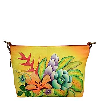 【中古】【輸入品・未使用】Anna by Anuschka Hobo、トロピカルブーケ イエロー