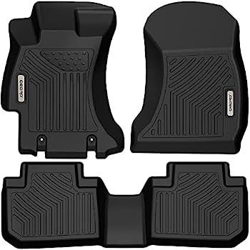 【中古】【輸入品・未使用】OEDRO フロアマット 2014-2018 スバル フォレスター対応 ユニーク ブラック TPE 全天候ガード 1列目と2列目:フロント リア フルセットライナー｜スカイマーケットプラス