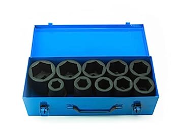 【中古】【輸入品・未使用】VCT 1インチ ドライブディープインパクトソケットセット SAE CrV 6ポイント 7/8インチ - 2インチ 10個