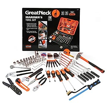 【中古】【インポート品・未当て嵌める】Great Neck 191天下太平 米国海兵隊員手道具仕掛ける 全能小船手道具一揃いの道具 雨合羽マリンツールキットケース まさかの時マリンツールキット 小船用 クロームメ