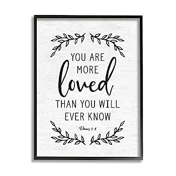 【中古】【インポート品・未当てはめる】Stupell Industries You Are Loved バイブルの言葉づかい バイブルの言葉づかい 組織宗教的なひき掛ける句 文字記号と裏地付き添い人