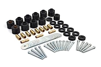 【中古】【輸入品・未使用】Daystar ジープCJ 1インチ高ポリウレタンボディマウントキット 工場出荷時のボディマウントブッシングの交換用 CJ5/7 1976～1979 4WD、KJ04503BK