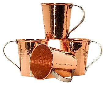 【中古】【インポート品・未当て嵌める】Sertodo Moscow Mule Mug set of 4, Hammered Copper, 18 fluid ounces by Sertodo Copper