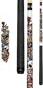 【中古】【インポート品・未当て嵌める】(610ml) - Players D-LH White with Tattoo-Inspired Live Hard Hustle Hard Banner Cue