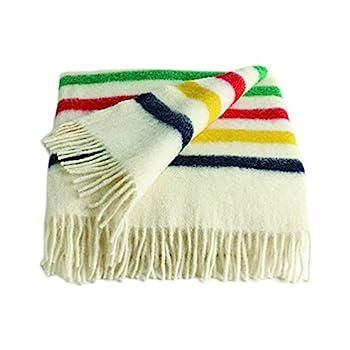 【中古】【インポート品・未当て嵌める】Hudson\u0027s Bay Company 42 x 70in カリブースロー マルチ縞模様 キッチン用品・食器・調理器具-その他