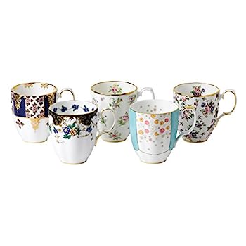 【中古】【輸入品・未使用】Royal Albert 5 Piece 100 Years 1900-1940 Mug Set, 14.1 oz, Multicolor by Royal Albert｜スカイマーケットプラス