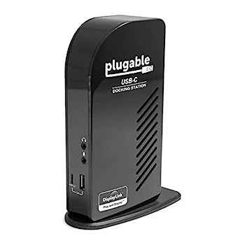 【中古】【インポート品・未当て嵌める】Plugable USB-C 縛ステイション 60W 申し受ける役立つこと付き添い人 - HDMI DVI トリプル管する DP入れ替わり流行り物 DisplayLink グラフィック 有線ローカルエリアネットワーク イーサ