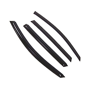 【中古】【輸入品・未使用】Tuningpros WD2-815 外付けウィンドウバイザー ディフレクター レインガード ダークスモーク 4点セット 2014-2018 Kia Sorento対応