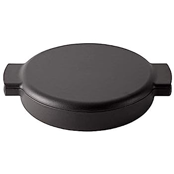 【中古】【インポート品・未当て嵌める】日本製 エナメル鋳鉄食パン 蓋付き添い人 スキネットボール 引っ敷き黒いこと