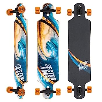 【中古】【輸入品・未使用】Sector 9 ロングボード メリディアン スワール ドロップスルーコンプリート 9.75インチ x 40インチ