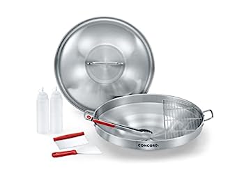 【中古】【輸入品・未使用】CONCORD ステンレススチール 22インチ Comal 調理器具8点セット Comales Discadaセット｜スカイマーケットプラス