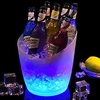 【中古】【輸入品・未使用】6個セット LED アイスバケツ - ポータブル カラフル グラデーション アイスバケツ 5 リットル、ホームバー、チリングビール、シャンパン、ワインに最適