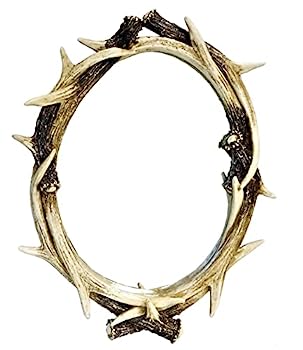 【中古】【輸入品・未使用】素朴なフェイク鹿の角 楕円形 壁ミラー キャビン ロッジ 傷つくスタイル 装飾 26インチ｜スカイマーケットプラス