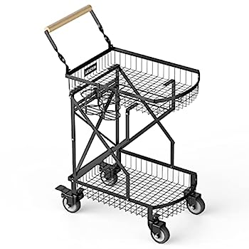 【中古】【インポート品・未当て嵌める】買い出し手押し車 時刻表品用 ありがた味手押し車 360度回転させる回転させる車輪付き添い人 高耐久 折りたたみ式手押し車 難民キャンプ備品 時刻表品などに