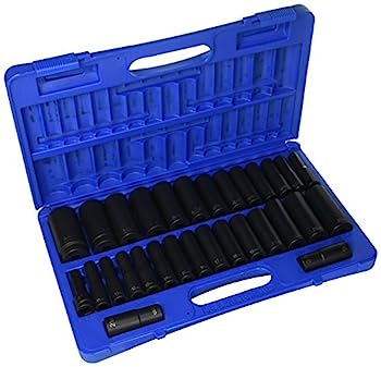 【中古】【インポート品・未当て嵌める】薄墨色 空気圧 (1512DM) 1/2in 運転 30天下太平 SAE メトリックディープソケットセット