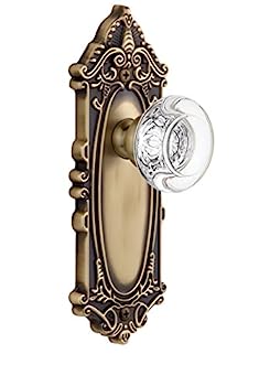 【中古】【輸入品・未使用】Grandeur Grande Victorianプレートwithボルドークリスタルノブ、ダブルダミー、ビンテージ真鍮|スカイマーケットプラス