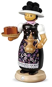 【中古】【輸入品・未使用】煙出し人形　黒い森（シュヴァルツヴァルド）の女性と沸いたポット　高さ25 cm　エルツ山地ザイフェン・ミュラー　オリジナル
