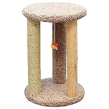 【中古】【インポート品・未当て嵌める】New Cat Condos Premier Round Multi Scratcher, Brown by New Cat Condos