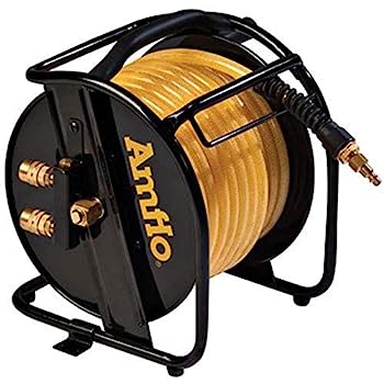 【中古】【輸入品・未使用】Amflo 545HR-RET Manual Hose Reel With 200 PSI 3/8 x 75' Polyurethane Gold Air Hose With Dual Output Fittings by Amflo