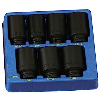 【中古】【輸入品・未使用】Genius Tools 7PC 1/2インチ Dr. SAE ディープインパクトソケットセット (CR-Mo) - DI-407S