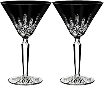 【中古】【輸入品・未使用】(None, Black) - Waterford Lismore Black Set of 2 Crystal Martini Glasses|スカイマーケットプラス