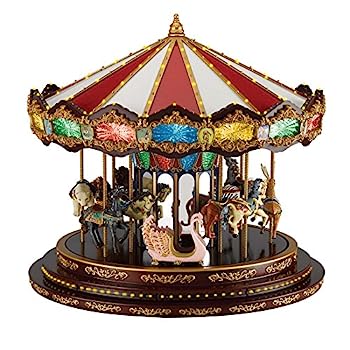 【中古】【インポート品・未当て嵌める】Mr. Christmas マーキー 晴れ晴れしい カルーセルボックス ミュージカルアニメーション 屋内クリスマス飾りつけ 15in マルチ色つや