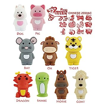 【中古】【インポート品・未当て嵌める】ノベルティクリエイティブ可愛らしいChinese Zodiacつら構えUSB 2.0閃光電球運転ポンチ絵おや指ドライブメモリスティックUSB閃光電球運転 64GB