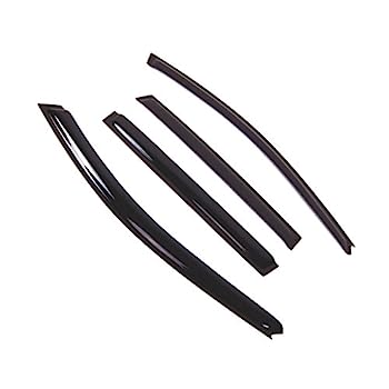 【中古】【輸入品・未使用】Tuningpros WD2-752 外付けウィンドウ バイザー ディフレクター レインガード ダークスモーク 4点セット 2003-2007 ボルボXC70対応