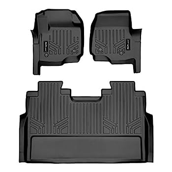 【中古】【輸入品・未使用】MAXLINER フロアマット 2列ライナーセット ブラック 2017-2019 スーパーデューティー クルーキャブ ビニールフロアと2列目ベンチシート付き|スカイマーケットプラス