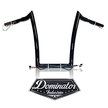 【中古】【インポート品・未当て嵌める】Pre Wired Dominator Industries 1 1/4in ロードグライド Meathook Ape ハンガーハンドルバー, ライズ14in グロス黒いこと 2015-2022 Ha