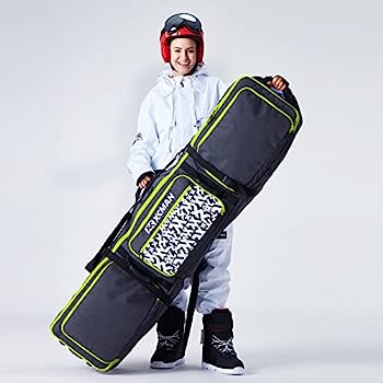 【中古】【輸入品・未使用】XCMAN車輪付きローラースノーボードバッグ、調整可能な長さ、余分な長い/幅/深さ、防水 - 保護リブ付き140L｜スカイマーケットプラス