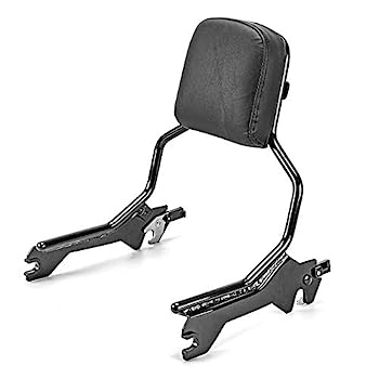 【中古】【輸入品・未使用】WSays グロスブラック 標準高 助手席用シーシーバーバックレストパッド ハーレーソフテイル スポーツグライド ローライダー S FLSB FXLR FXLRS用