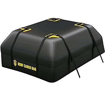 【中古】【輸入品・未使用】カートップキャリア ルーフバッグ + 保護マット - 100%防水&コーティングファスナー 20立方フィート - ラック有り/なし車両用