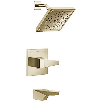 【中古】【インポート品・未当て嵌める】Delta Faucet T14443-PN Trillian Monitor 14続きもの 溜め桶とシャワートリムタブ\u0026シャワー 光輝Ni
