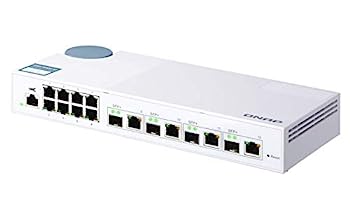 【中古】【インポート品・未当て嵌める】QNAP(キューナップ)10GbE L2 Webマネージドスイッチ 4つの10GbE SFP+/RJ45ジャズバンド界面、8つのギガビットイーサネットポート QSW-M408-4C