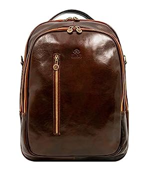 【中古】【インポート品・未当て嵌める】レザーバックパック 周遊御徒面子 キャリーオン 背嚢 赤銅色 読みもの御徒面子 - 第四次元持ちこたえる, 赤銅色, One Size, 背嚢 バッ