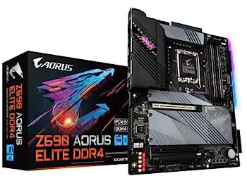 【中古】【輸入品・未使用】Gigabyte Z690 AORUS Elite DDR4 ATXマザーボード - 第12世代Intel Coreプロセッサー(LGA 1700)、16+1+2 VRMデザイン、DDR4-533(OC)メモリに対応