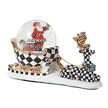 【中古】【インポート品・未当て嵌める】MacKenzie-Childs 短距離競走 スルーザスノードーム 特殊 聖ニコラス スノードーム その他-バッグ・小物・ブランド雑貨